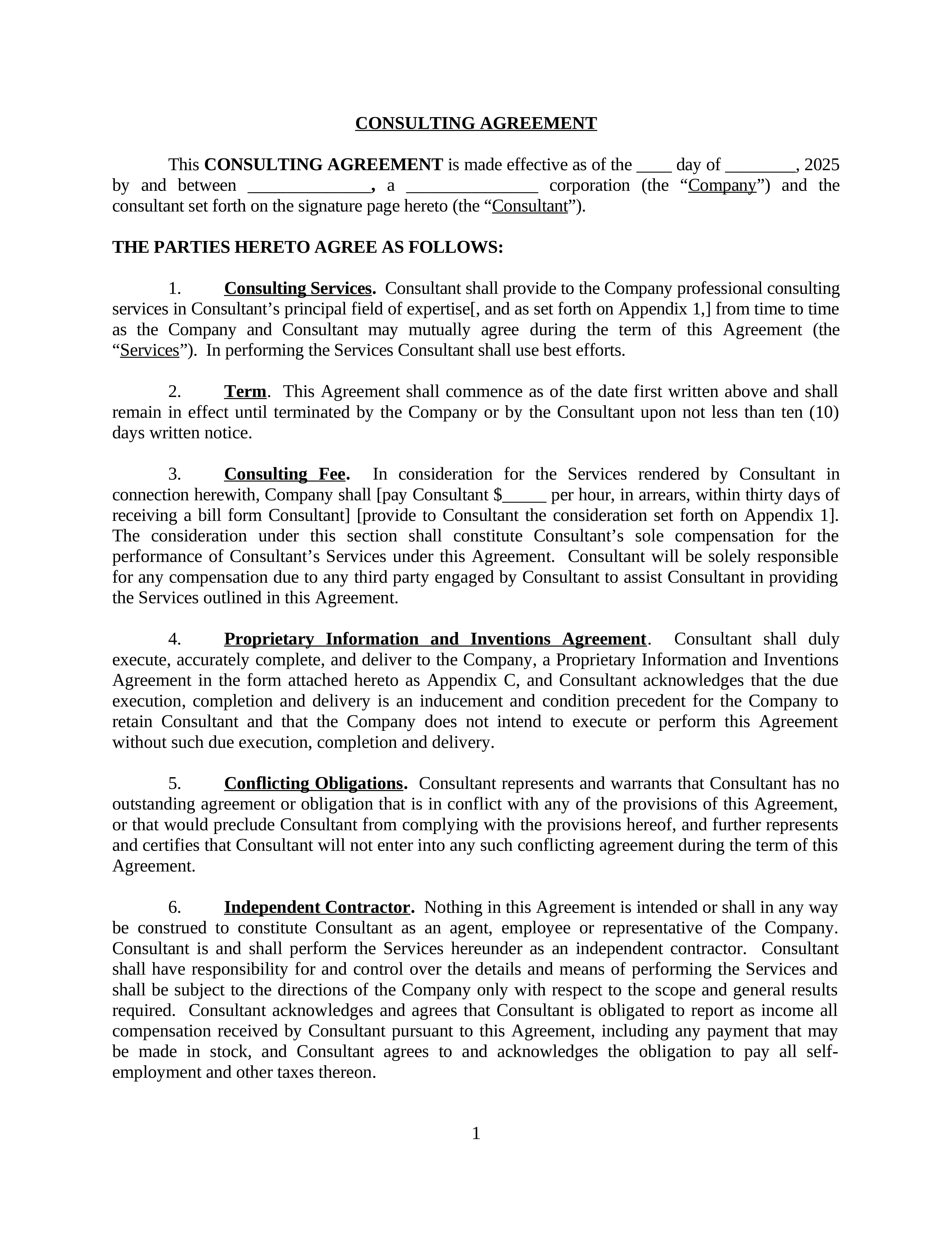 Consulting Agreement